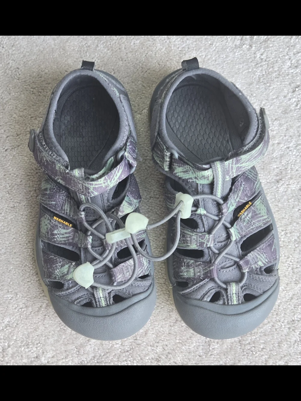 Keen Kids Gray and Light Green Sport Sandals